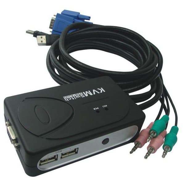 Nanocable Vaihtaa Kvm Vga/usb Musta musta