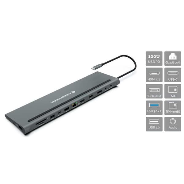Conceptronic Donn17g Hub Usb-c Silver