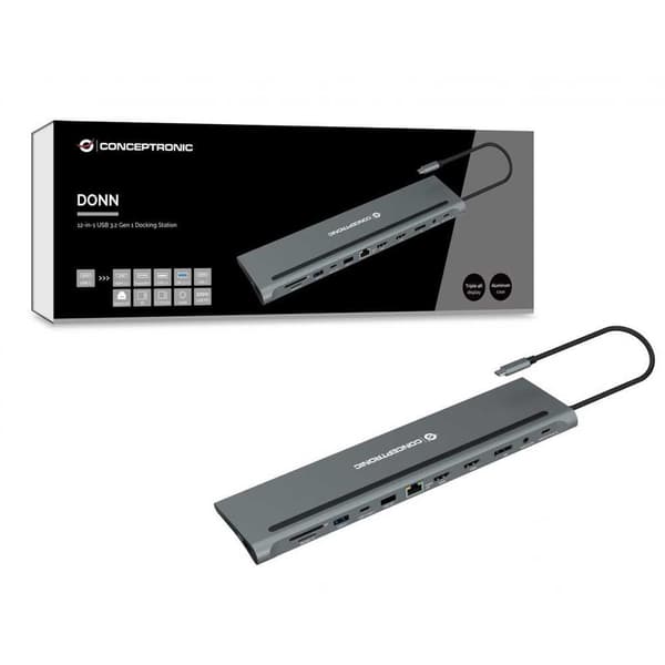 Conceptronic Donn17g Hub Usb-c Silver