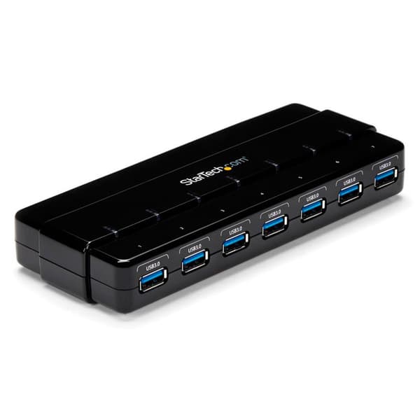 Startech 7 Usb 3.0 Superspeed Usb 3.0 Hub M/adapter Sort
