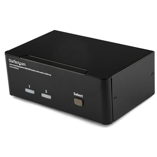 Startech 2 Displayport Usb Dubbel Displayport Usb Kvm-switch Svart Svart