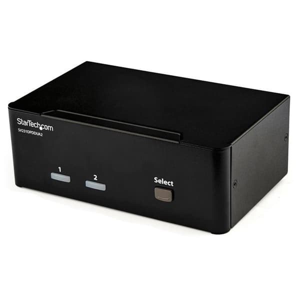 Startech Kvm Displayport Dual Monitor 2 Port 4k Sort Sort