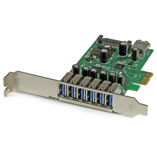 Startech 7 Pt Pcie Usb 3.0 Card Std & Lp Silver Grön, Metallisk