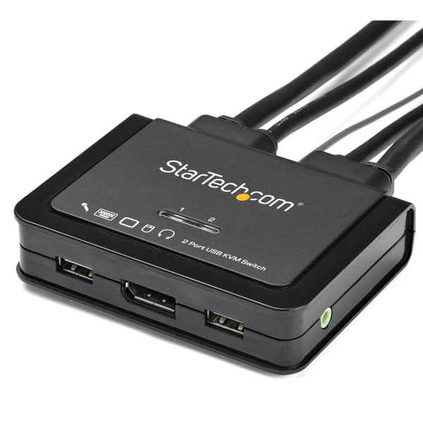 Startech Kvm Switch Displayport 4k 60hz Svart