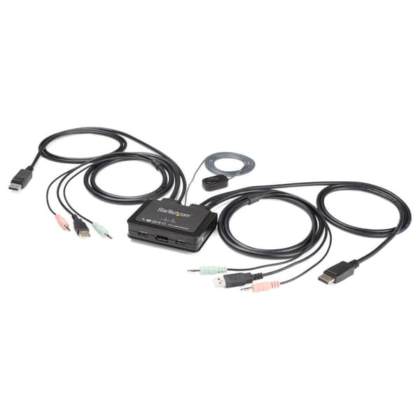 Startech Kvm Switch Displayport 4k 60hz Svart Svart