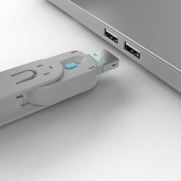 Lindy Portlås Usb 4 Enheter Silver