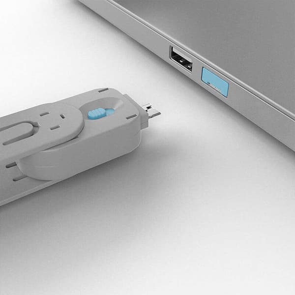Lindy Portlås Usb 4 Enheter Silver