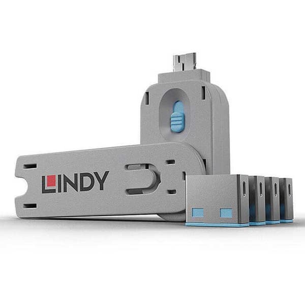 Lindy Portlås Usb 4 Enheter Silver