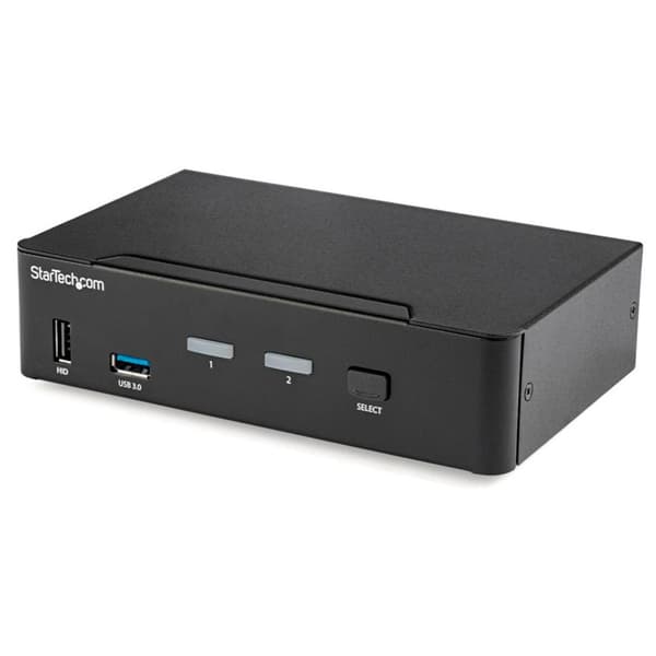 Startech Växla-kvm 2 Port-dp 4k60-usb 3.0 Svart Svart