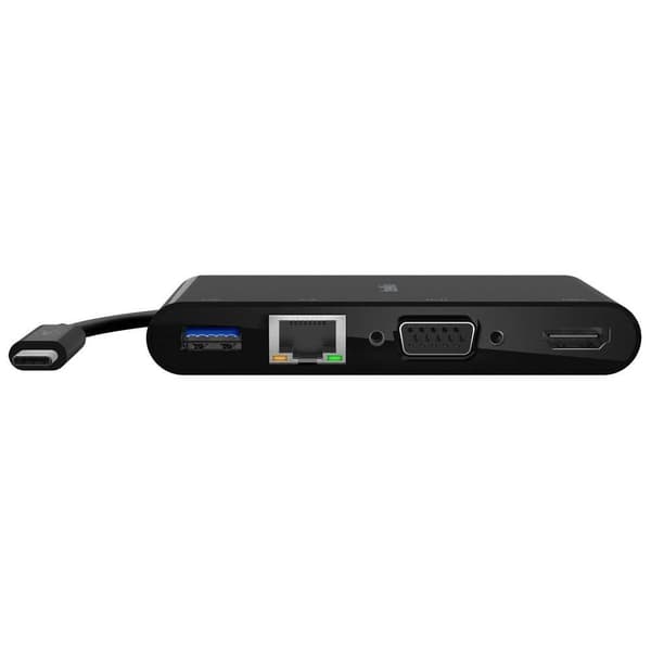 Belkin Usb-c Multimedia And Charge Adapter Musta