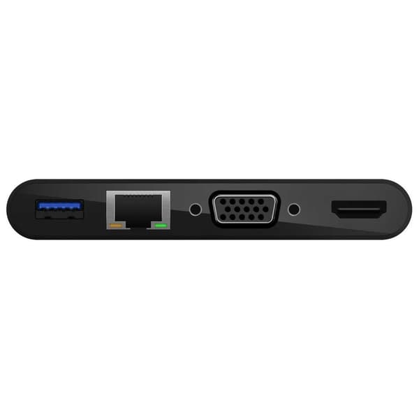 Belkin Usb-c Multimedia And Charge Adapter Musta