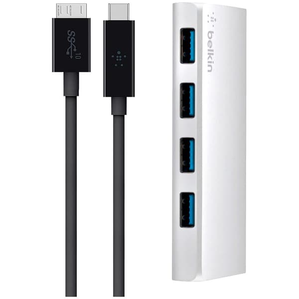 Belkin Usb 3.0 4 Port Hub With Usb-c Cable Vit