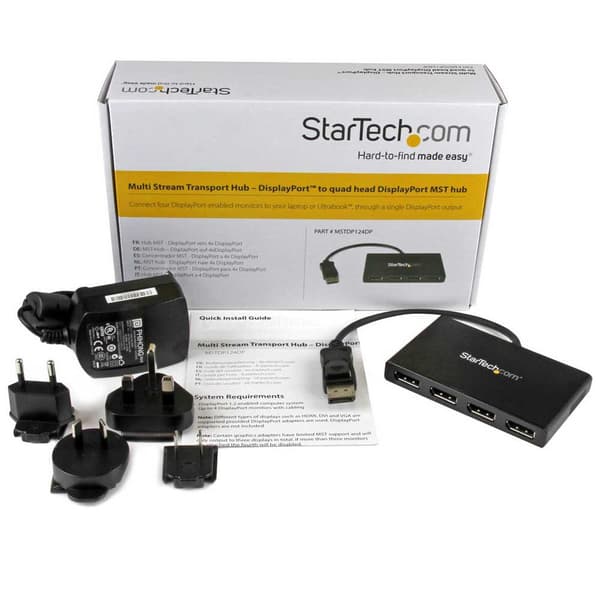 Startech Splitter Displayport Svart