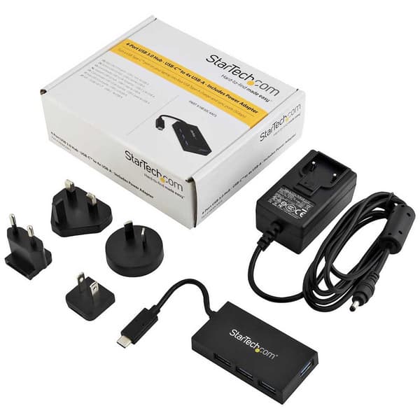 Startech Usb C 3.0 4 Port Hub Svart