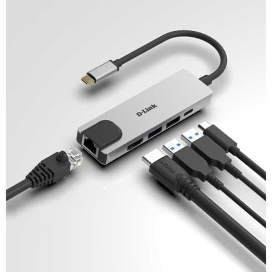 D-link Hub Dub-m520 Usb-c 5 Havne Søvfarvet