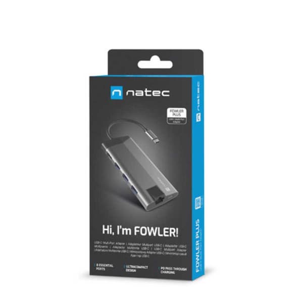 Natec Hub Fowler Plus Usb-c Søvfarvet