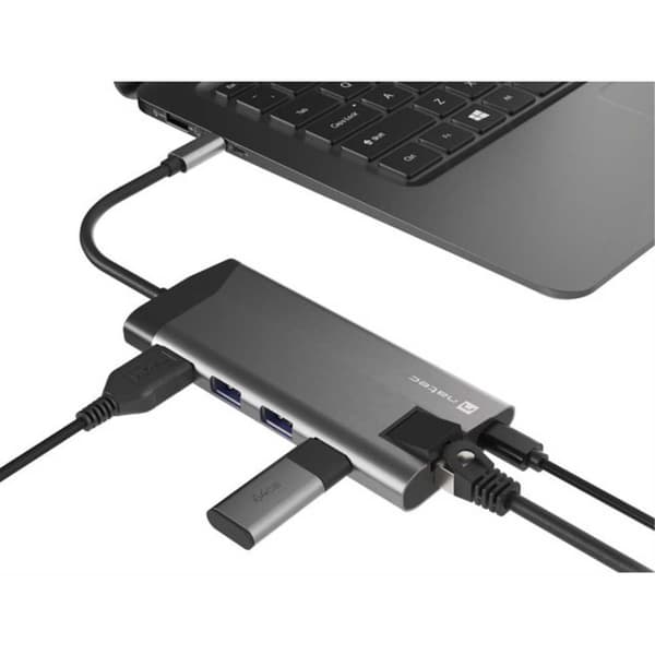 Natec Hub Fowler Plus Usb-c Søvfarvet