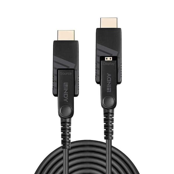 Lindy Micro Hdmi-forlænger Med Fiberoptisk Kabel 38323 40 M Søvfarvet