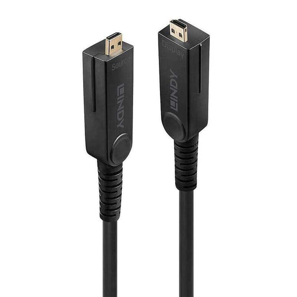 Lindy Micro Hdmi-forlænger Med Fiberoptisk Kabel 38323 40 M Søvfarvet