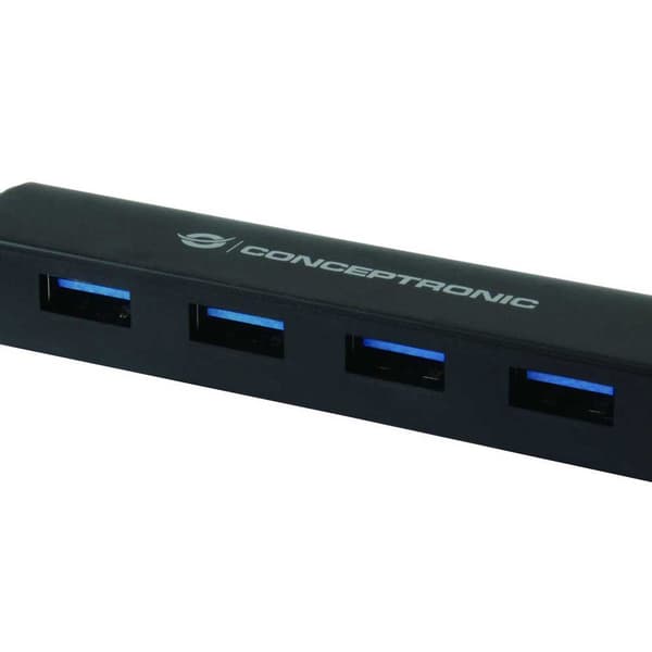 Conceptronic Nav C4pusb3 Usb-a 3.0 4 Hamnar Svart