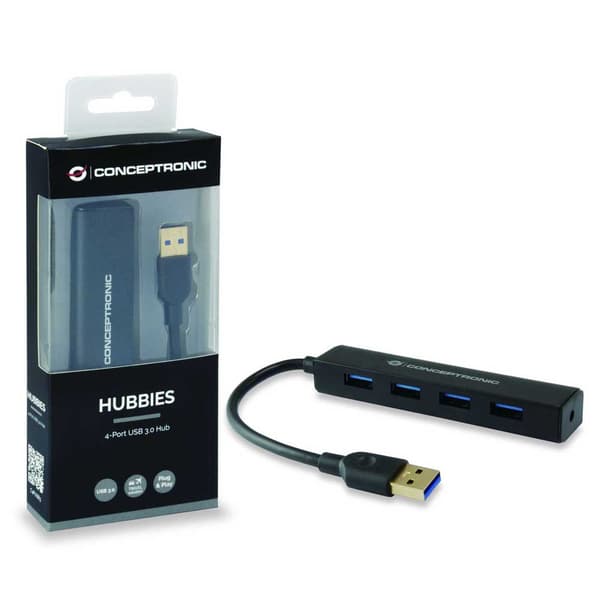 Conceptronic Nav C4pusb3 Usb-a 3.0 4 Hamnar Svart