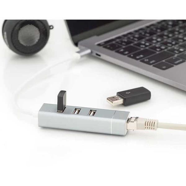 Digitus Nav Usb C+ethernet Grå