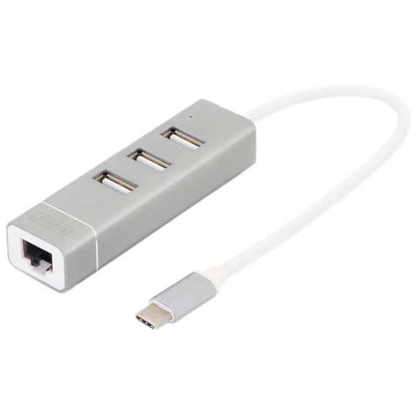 Digitus Nav Usb C+ethernet Grå