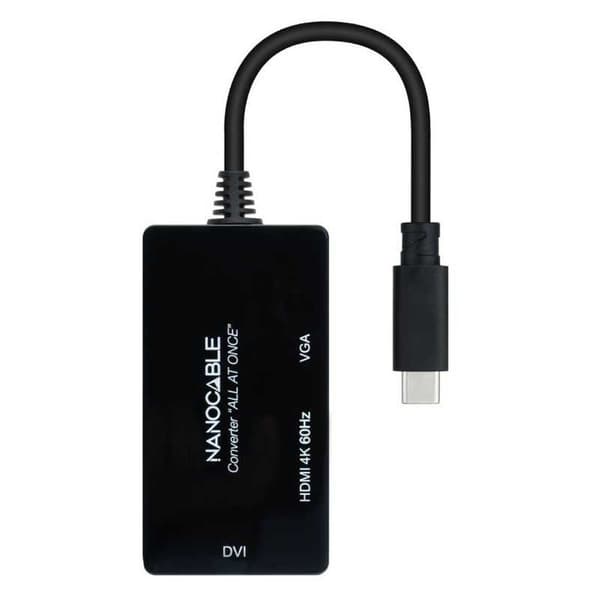 Nanocable Dockingstation Usb-c A Hdmi/dvi/vga 20 Cm Transparent