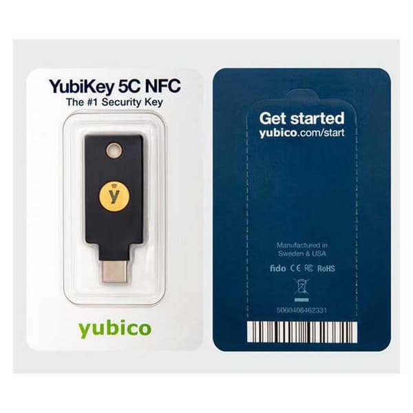 Yubico Fysisk Sikkerhedsnøgle Yubikey 5c Nfc Usb-c