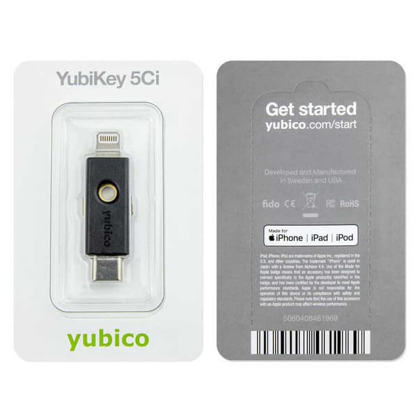 Yubico Fysisk Sikkerhedsnøgle Yubikey 5ci Usb-c