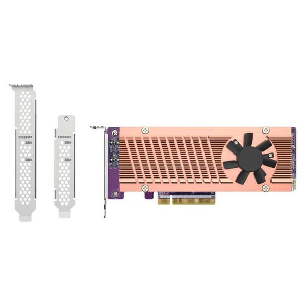 Qnap Pci-e-laajennuskortti Qm2-2p-384a Dual M.2 Hopeinen Ruskea, Harmaa