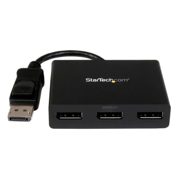 Startech Mst Hub-displayport To 3x Displayport Svart