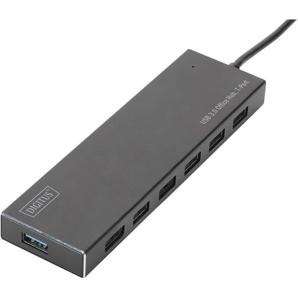 Digitus Nav Usb 3.0 7 Hamn Med 5v/3.5a Kraft Adapter Svart