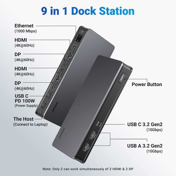 Ugreen Cm498 9-i-1-hubb