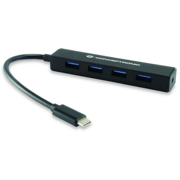 Conceptronic Nav Ctc4usb3 Usb-c 4 Hamnar Svart