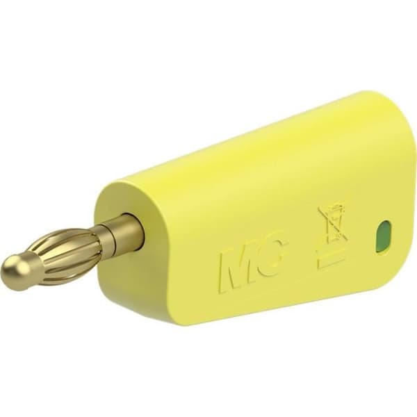 Stäubli LQ-4A-39 Laboratorieplugg hane Stift Ø: 4 mm Gul, Grön 1 st.