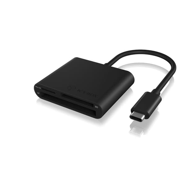 Raidsonic Icy Box Ib-cr301-c3 Usb 3.0 Type-c Multikortlæser Sort