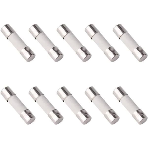 Keramisk säkring - Set med 5 delar - 5 mm x 20 mm - Snabbt slag - Snabbt - 250V - 12A