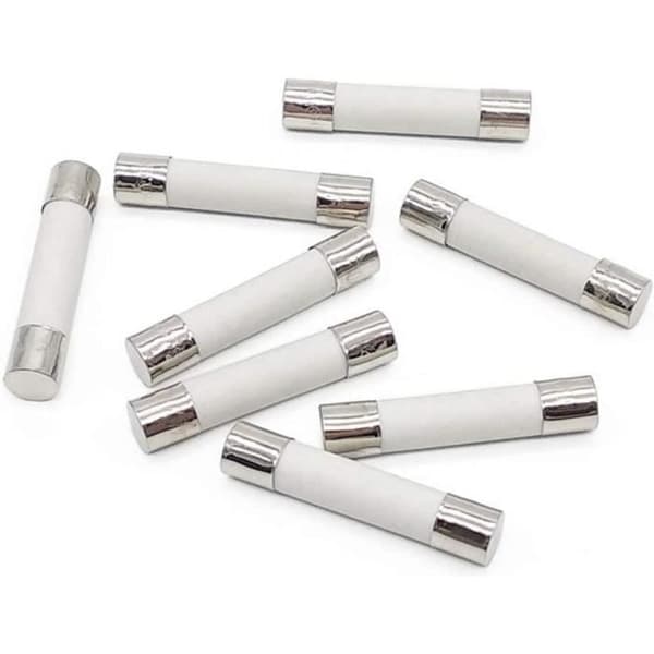 Keramisk säkring - Set med 2 delar - 6mm x 30mm - Snabbt blås - Snabbt - 250V - 1A