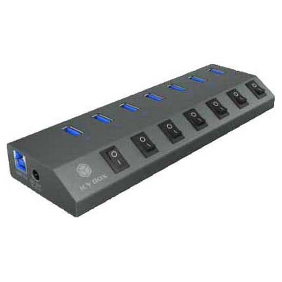 Raidsonic Ib-hub1701-c3 7 Port Usb Hub Svart