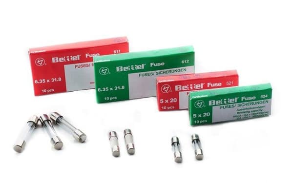 Edi-tronic Säkring - 13208 - Glassäkringar 2A Långsam 5x20mm 250V Trage TYP522 10-Pack 10 st