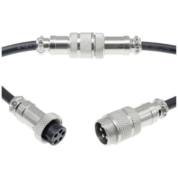 453563 Rund hankontakt, hona Totalt antal poler: 5 1 set