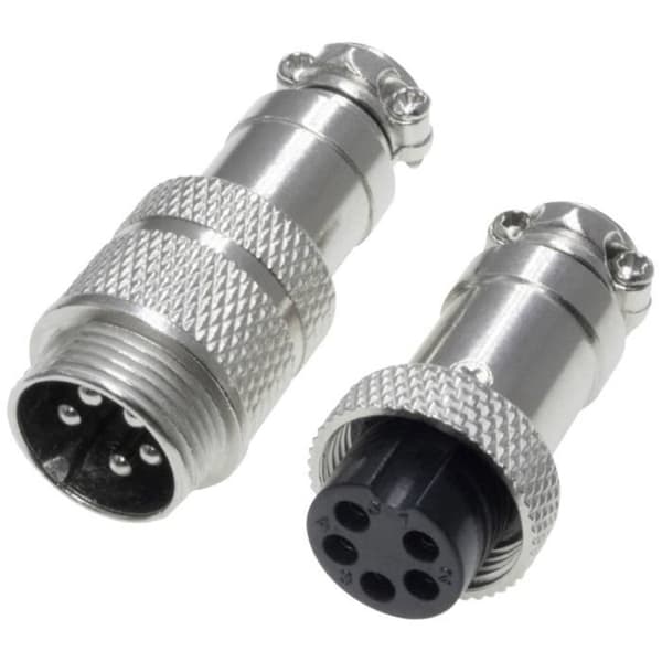 453563 Rund hankontakt, hona Totalt antal poler: 5 1 set
