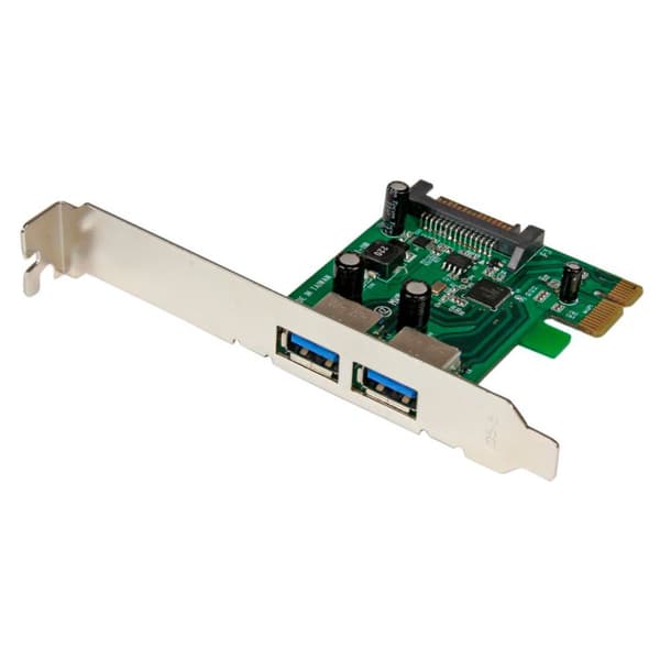Startech 2-ports Pcie Usb 3.0-kortadapter Med Uasp Grøn,Søvfarvet