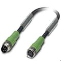 Miniatyrbild 1 av 3: Kabel för sensorer/ställdon Phoenix Contact SAC-4P-M 8MS/3.0-PUR/M 8FS 1682171 Innehåll: 1 st.