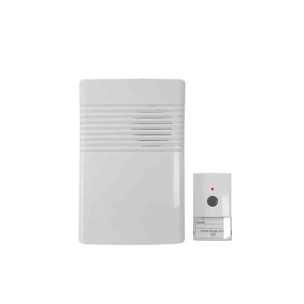 Trådlös ringsignal - GENERISK - Batteridriven mottagare - 50 m räckvidd - Tryckknapp