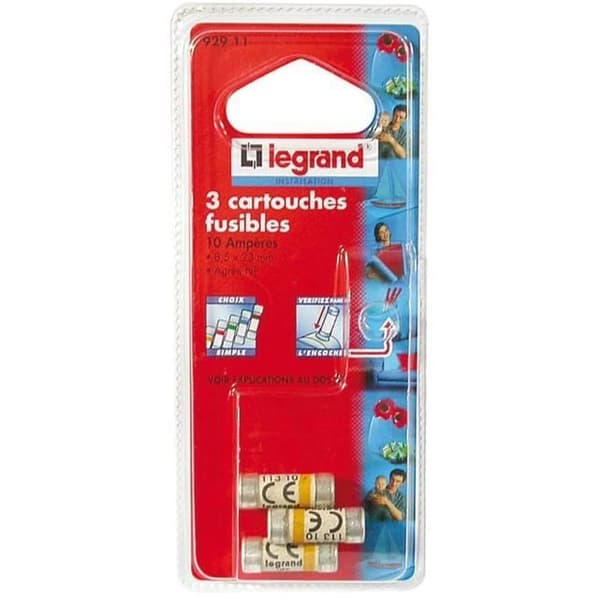 Säkringspatron utan indikator LEGRAND - 10 A - 8,5x23 mm