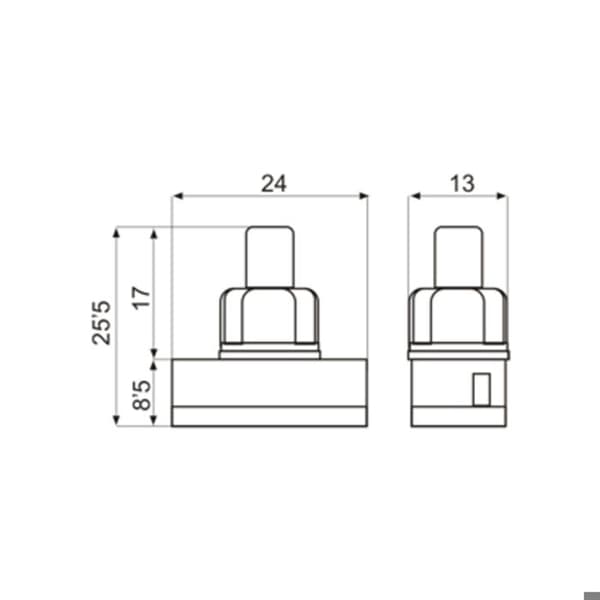 Enpolär tryckknappsbrytare 1A/250VAC Electro DH Vit 11.173.I 8430552072149