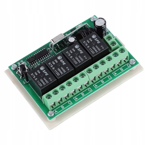 Relämodul med fjärrkontroll 433 MHz