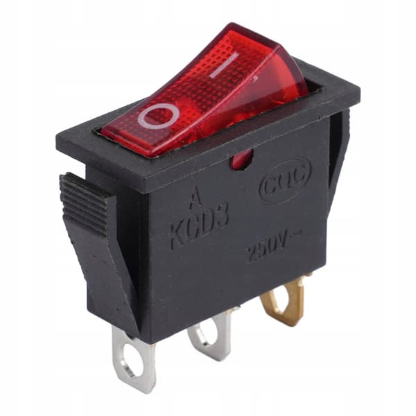 Vippströmbrytare KCD3 15A 250V PÅ-AV